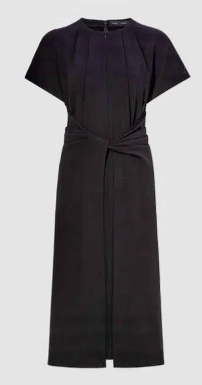 Shop Proenza Schouler Julie Short Sleeve Dress In Black In Blue