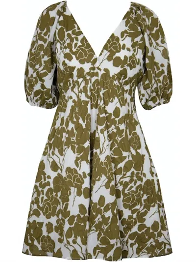 Shop Lucy Paris Azalea Mini Dress In Olive Green In Grey