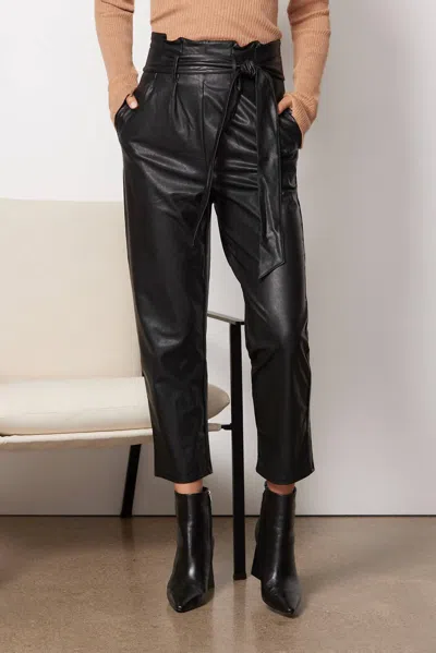 Shop Commando Faux Leather Paper Bag Trouser In Black