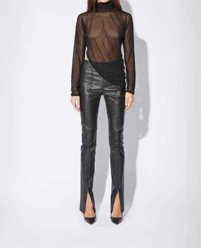 Rta Kaimi Pant In Black Leather In Black