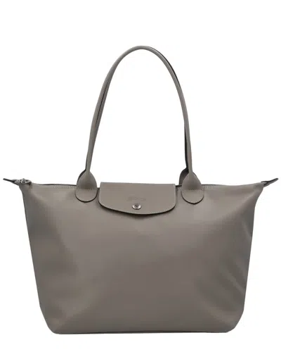 Shop Longchamp Le Pliage Xtra Medium Canvas Tote In Grey