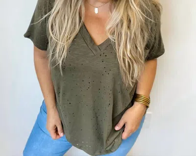 Shop Blakeley Better Than Your Boyfriend Tee In Olive In Green