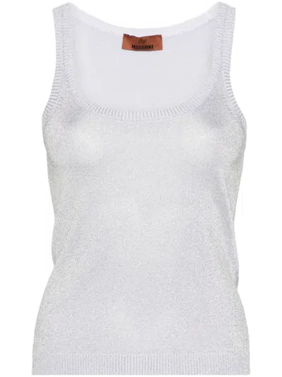 Shop Missoni Sleeveless Top In Silver