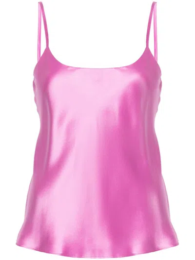 Shop Max Mara Silk Top In Pink