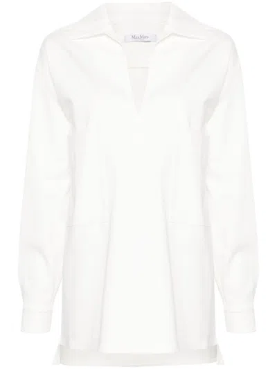 Shop Max Mara Cotton Blouse In White