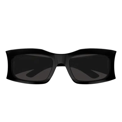 Balenciaga Square Frame Sunglasses With Tinted Lenses And Acetate Arms In Black
