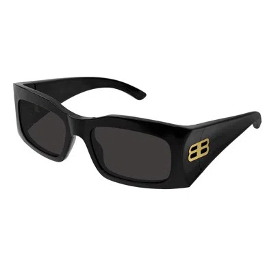 Balenciaga Square Frame Sunglasses With Tinted Lenses And Acetate Arms In Black