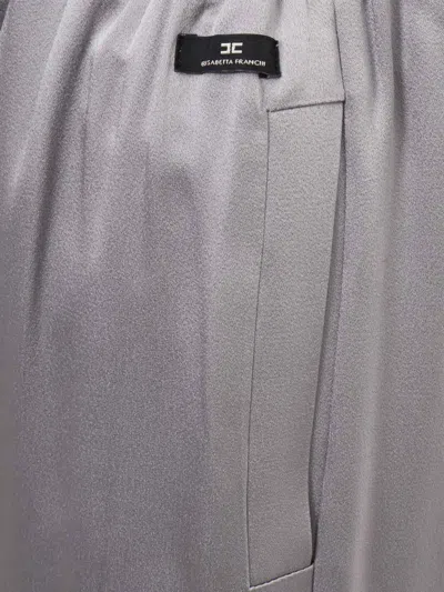 Shop Elisabetta Franchi Pants In Gray