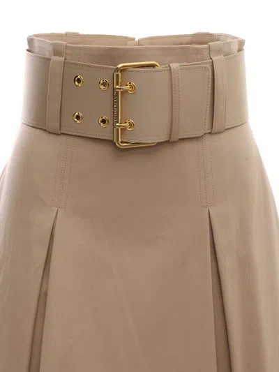 Shop Elisabetta Franchi Skirt In Beige