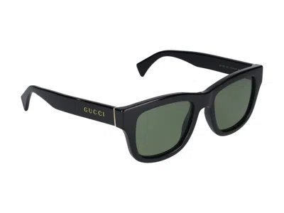 Shop Gucci Sunglasses In Black Black Green