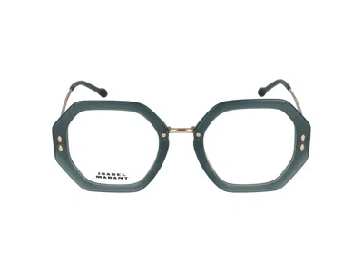 Shop Isabel Marant Eyeglasses In Gold Green
