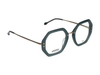 Shop Isabel Marant Eyeglasses In Gold Green