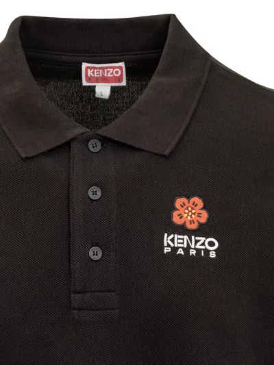 Shop Kenzo Polo Boke Flower In Black