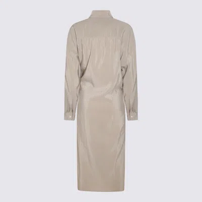 Shop Lemaire Light Grey Silk Dress In Light Misty Grey
