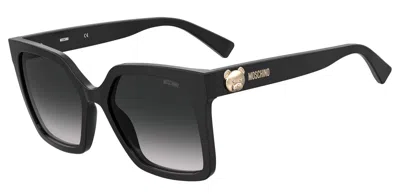 Shop Moschino Sunglasses In Black