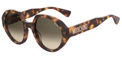 Shop Moschino Sunglasses In Havana 2