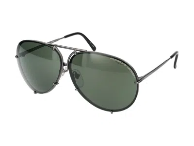 Shop Porsche Design Sunglasses In Grey Mat