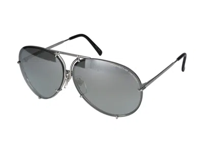 Shop Porsche Design Sunglasses In Titanium