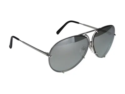 Shop Porsche Design Sunglasses In Titanium