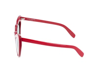 Shop Saint Laurent Sunglasses In Red Red Grey