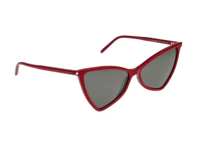 Shop Saint Laurent Sunglasses In Red Red Grey