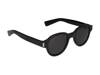 Shop Saint Laurent Sunglasses In Black Black Black