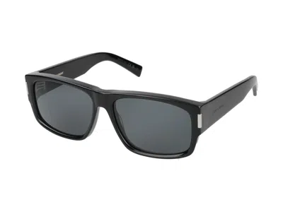 Shop Saint Laurent Sunglasses In Black Black Black
