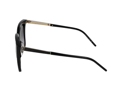 Shop Saint Laurent Sunglasses In Black Gold Grey