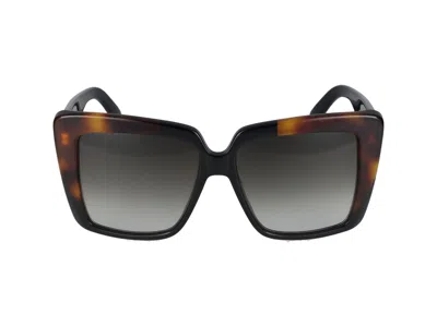 Shop Ferragamo Salvatore  Sunglasses In Black/tortoise