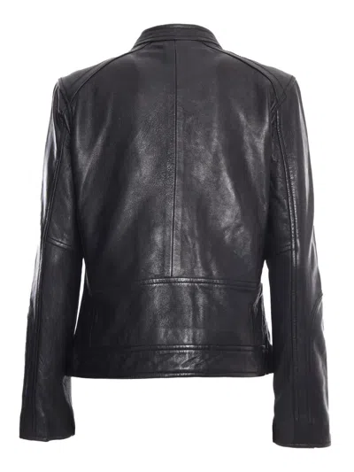 Shop Schott Nyc Leather Jacket In Black