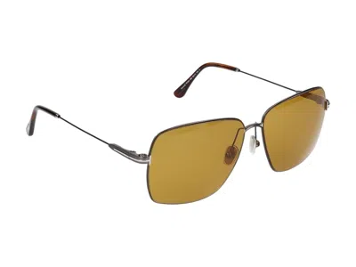 Shop Tom Ford Sunglasses In Anthracite Luc/brown