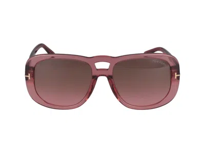 Shop Tom Ford Sunglasses In Pink Luc/brown Grad