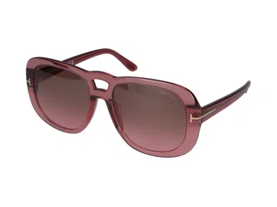 Shop Tom Ford Sunglasses In Pink Luc/brown Grad