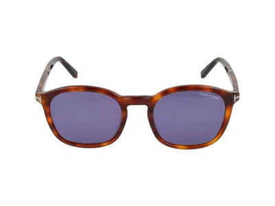 Shop Tom Ford Sunglasses In Havana Blonde/blue