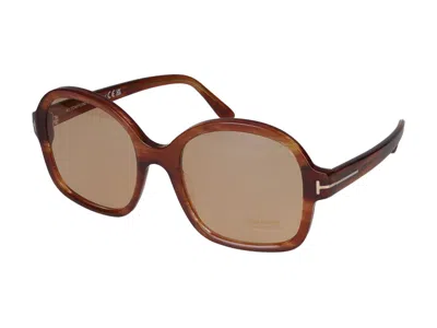 Shop Tom Ford Sunglasses In Light Brown Luc/brown