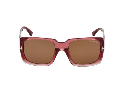 Shop Tom Ford Sunglasses In Pink Luc/brown