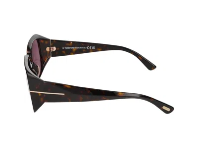 Shop Tom Ford Sunglasses In Dark Havana/violet
