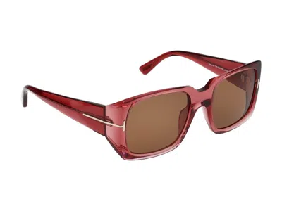 Shop Tom Ford Sunglasses In Pink Luc/brown