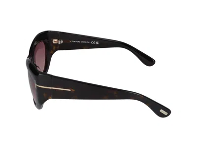 Shop Tom Ford Sunglasses In Dark Havana/bordeaux Grad