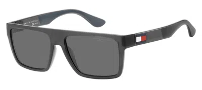 Shop Tommy Hilfiger Sunglasses In Matte Grey