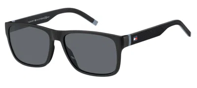 Shop Tommy Hilfiger Sunglasses In Black Grey