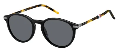 Shop Tommy Hilfiger Sunglasses In Black Havana