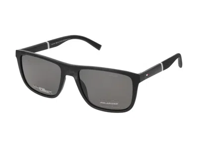 Shop Tommy Hilfiger Sunglasses In Matte Black