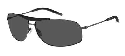 Shop Tommy Hilfiger Sunglasses In Dark Ruthenium