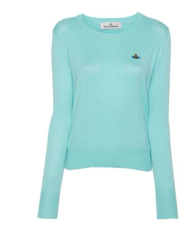Shop Vivienne Westwood Sweaters In Aqua