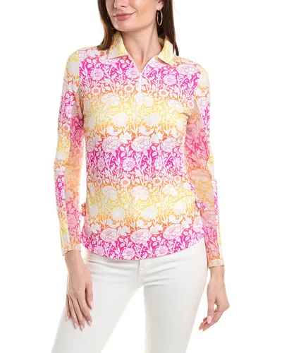 Shop Ibkul Jesse Print Adjustable Length Polo Shirt In Pink