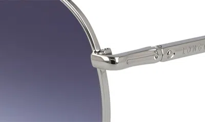 Shop Longchamp Classic 59mm Gradient Aviator Sunglasses In Silver/ Blue Gradient