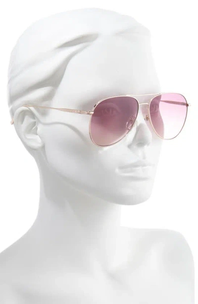 Shop Longchamp Classic 59mm Gradient Aviator Sunglasses In Rose Gold/ Rose Gradient
