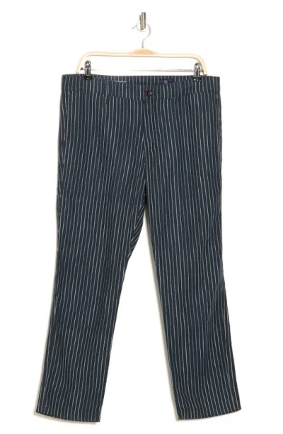 Shop Ag Payton Drawstring Pinstripe Pants In Mini Striation Sodalite Blue