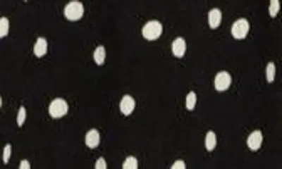 Shop Bobeau Patterned Button-up Top In Black/ Ivory Dot